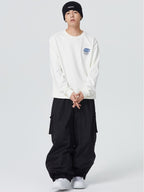 Men's Snow Pant 3L Monochrome Baggy Cargo Pants - Searipe
