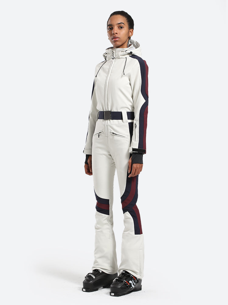 Women's Black Performance Athletic One-Piece Ski Suit Snowboard Suit