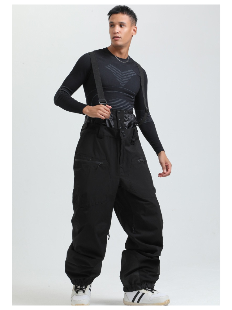 Men's Baggy Snow Pants Alpine Flex Snowboard Bib