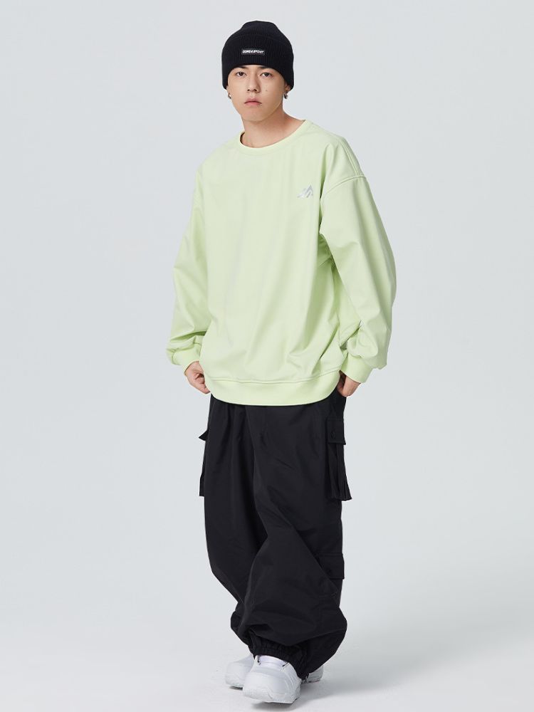 Men's Snow Pant 3L Monochrome Baggy Cargo Pants - Searipe