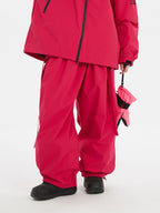 Women's Suspender Baggy Snow Pants -Doorek