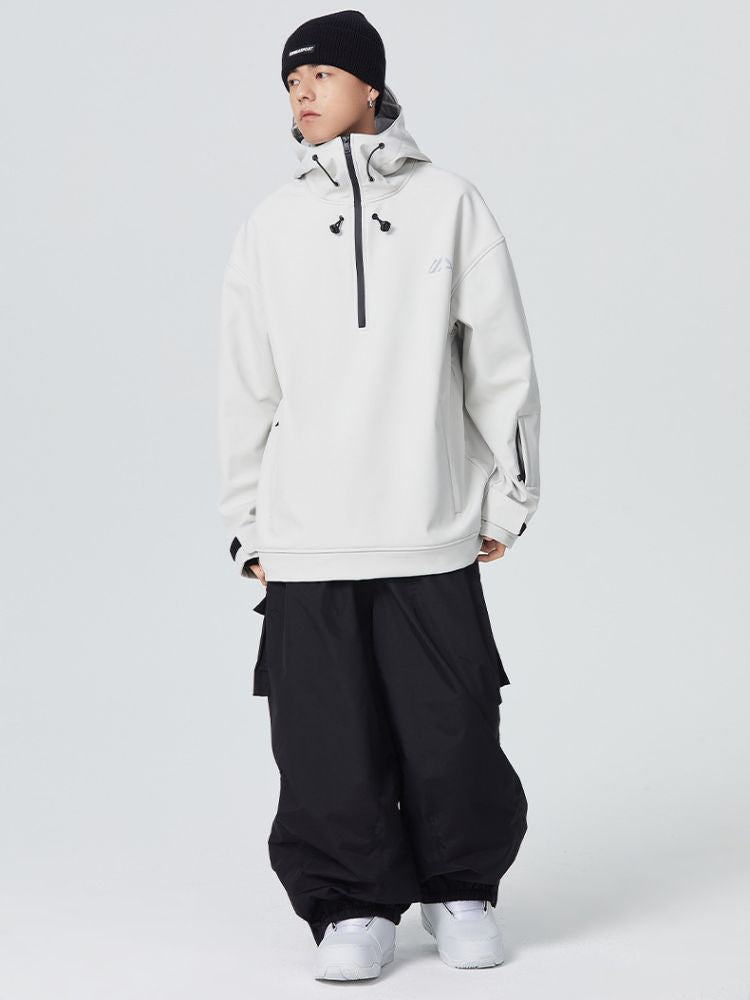 Women's Snow Pant 3L Monochrome Baggy Cargo Pants - Searipe