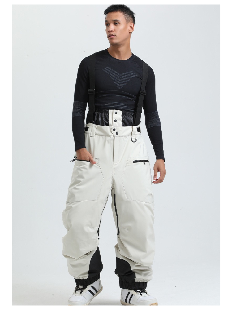 Men's Baggy Snow Pants Alpine Flex Snowboard Bib