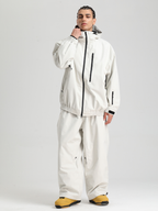 Men' Khaki Snowboard Jakcet Minimalist Freeride Snow Jacket