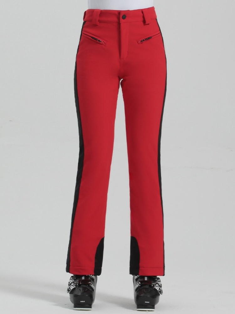 Women's Slim Ski Pants Elegant High Waist Snow Pants