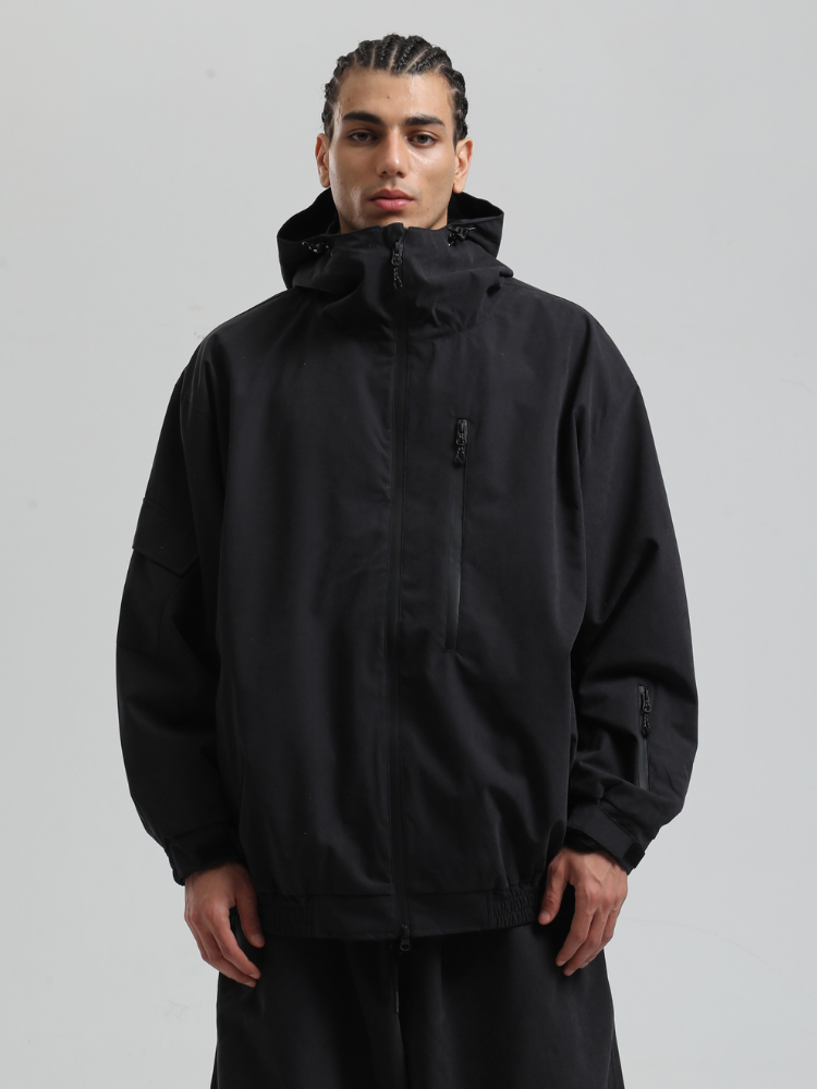 Men' Khaki Snowboard Jakcet Minimalist Freeride Snow Jacket