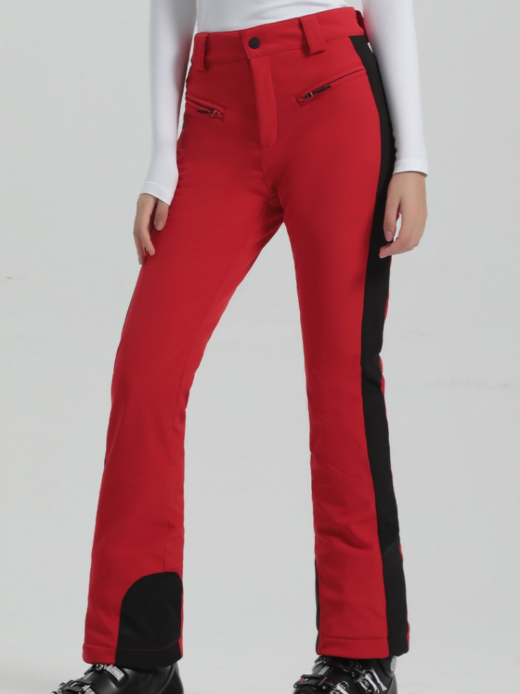 Women's Slim Ski Pants Elegant High Waist Snow Pants