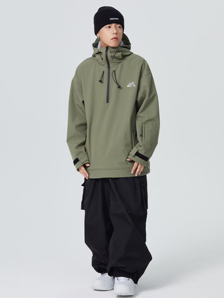 Women's Snow Pant 3L Monochrome Baggy Cargo Pants - Searipe
