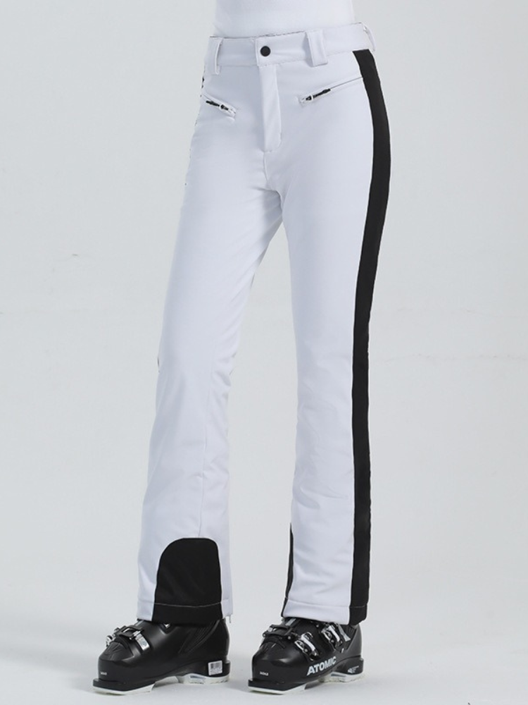 Women's Slim Ski Pants Elegant High Waist Snow Pants