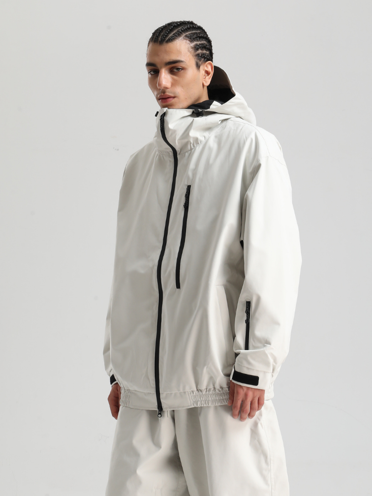 Men' Khaki Snowboard Jakcet Minimalist Freeride Snow Jacket