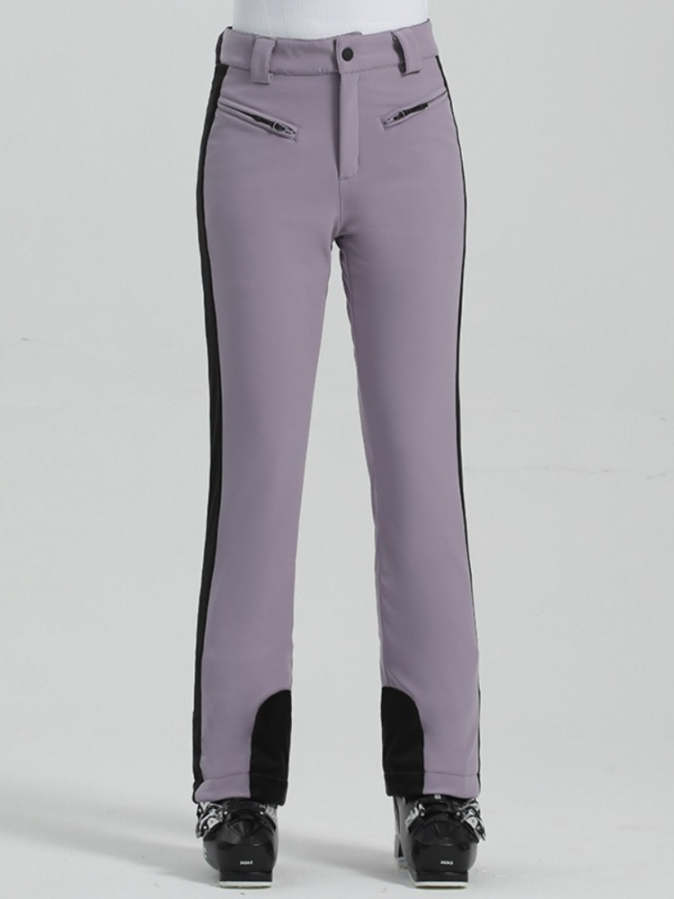 Women's Slim Ski Pants Elegant High Waist Snow Pants