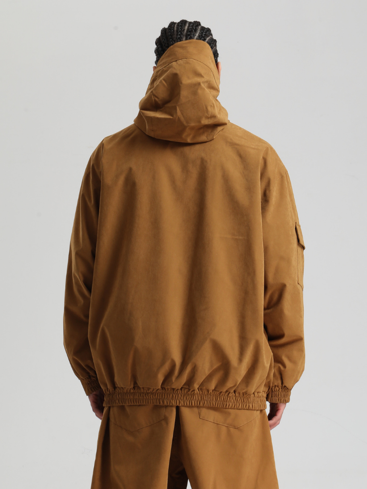 Men' Khaki Snowboard Jakcet Minimalist Freeride Snow Jacket