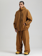 Men' Khaki Snowboard Jakcet Minimalist Freeride Snow Jacket