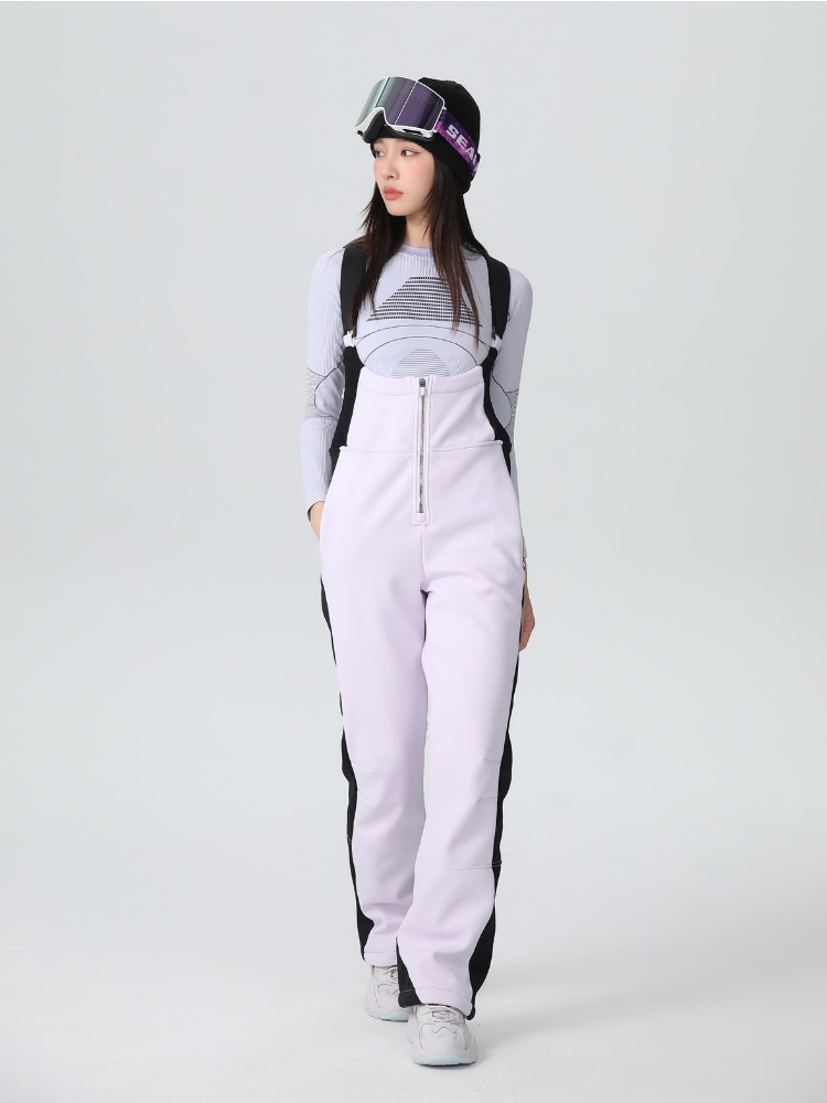 Women's Stretch Fleece-Lined Snow Bib