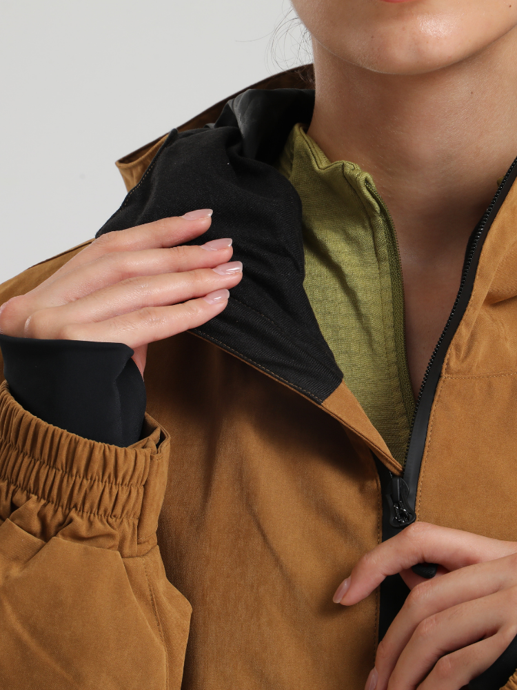 Men' Khaki Snowboard Jakcet Minimalist Freeride Snow Jacket