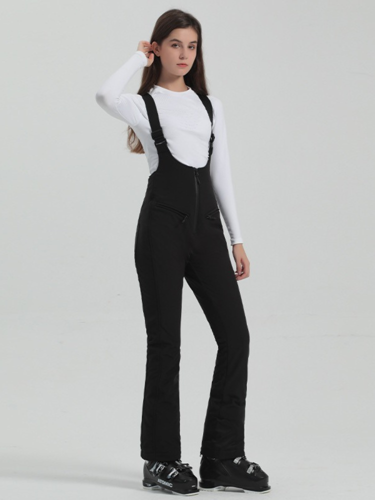 Women's Ski Bibs Trendy Slim Fit Snow Bibs