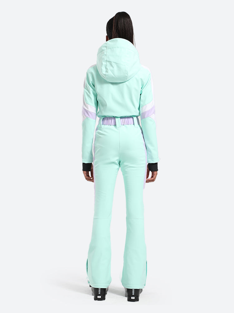 Women's Black Performance Athletic One-Piece Ski Suit Snowboard Suit
