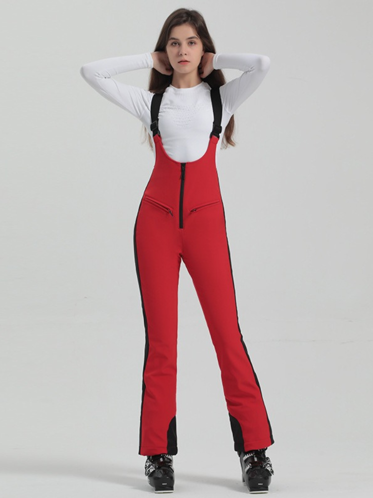 Women's Ski Bibs Trendy Slim Fit Snow Bibs
