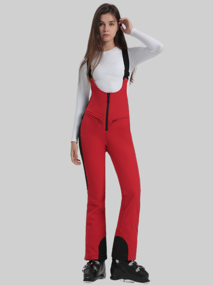 Women's Ski Bibs Trendy Slim Fit Snow Bibs