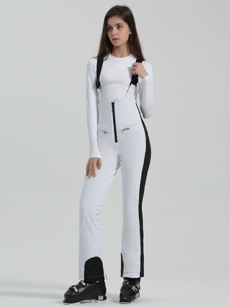 Women's Ski Bibs Trendy Slim Fit Snow Bibs