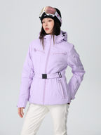 Damen Slim Isolierte Skijacke mit verstellbarem Taillengürtel