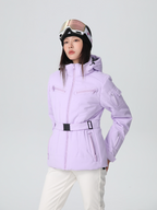 Damen Slim Isolierte Skijacke mit verstellbarem Taillengürtel