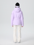 Damen Slim Isolierte Skijacke mit verstellbarem Taillengürtel