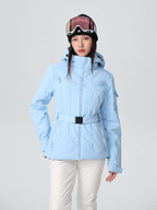 Damen Slim Isolierte Skijacke mit verstellbarem Taillengürtel