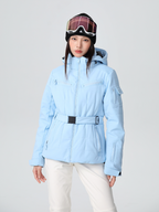 Damen Slim Isolierte Skijacke mit verstellbarem Taillengürtel
