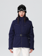 Damen Slim Isolierte Skijacke mit verstellbarem Taillengürtel
