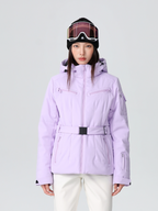 Damen Slim Isolierte Skijacke mit verstellbarem Taillengürtel