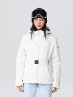 Damen Slim Isolierte Skijacke mit verstellbarem Taillengürtel