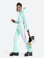 Women's Black Performance Athletic One-Piece Ski Suit Snowboard Suit