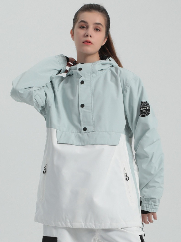 Women's Baggy Snowboard Jacket Blizzard Pullover Snow Jacket