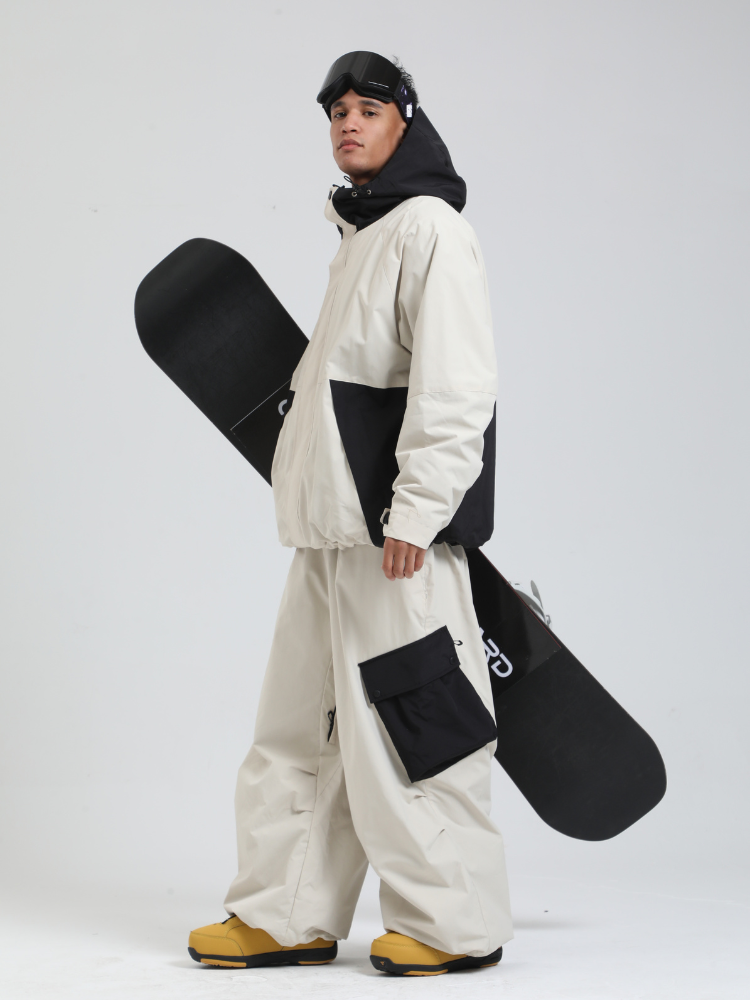 Men's  Cargo Snowboard Jacket All-Mountain Baggy Snow Jacket