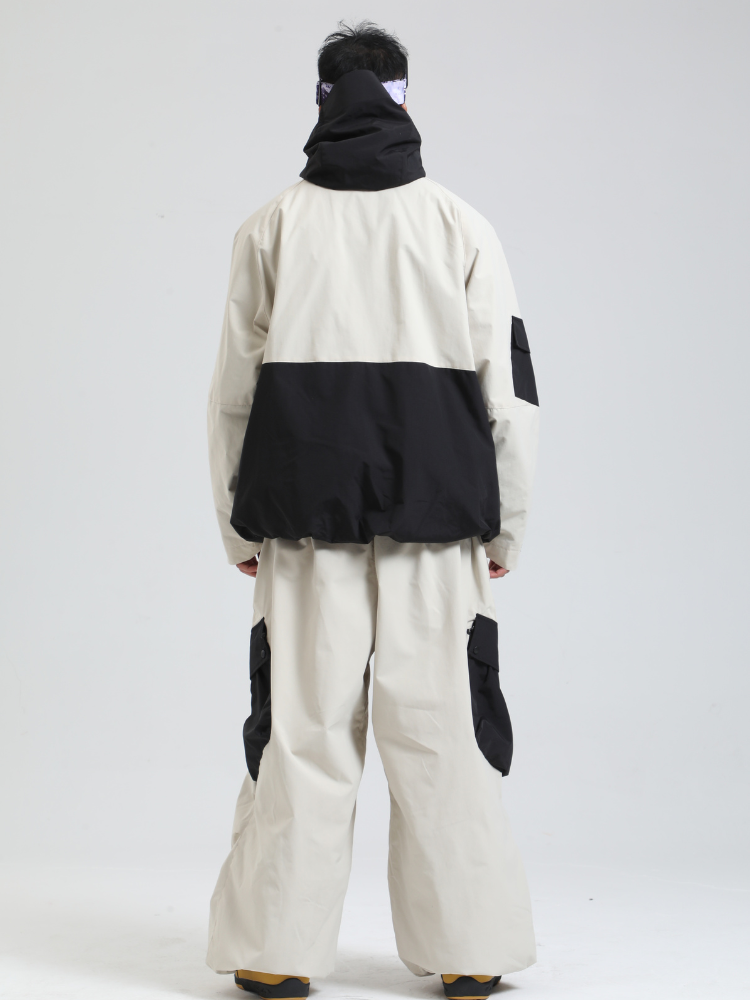 Men's  Cargo Snowboard Jacket All-Mountain Baggy Snow Jacket