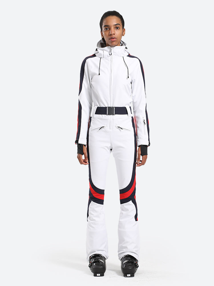 Women's Black Performance Athletic One-Piece Ski Suit Snowboard Suit