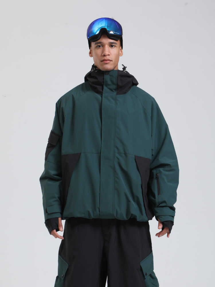 Men's  Cargo Snowboard Jacket All-Mountain Baggy Snow Jacket