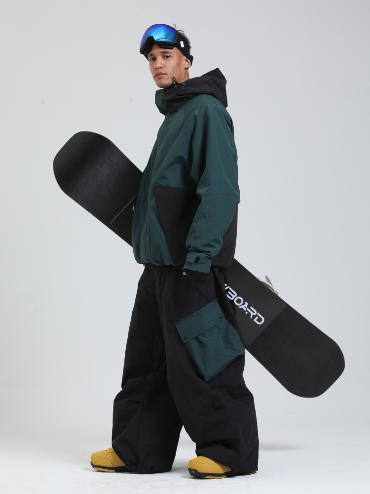 Men's  Cargo Snowboard Jacket All-Mountain Baggy Snow Jacket