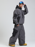 Men's  Cargo Snowboard Jacket All-Mountain Baggy Snow Jacket