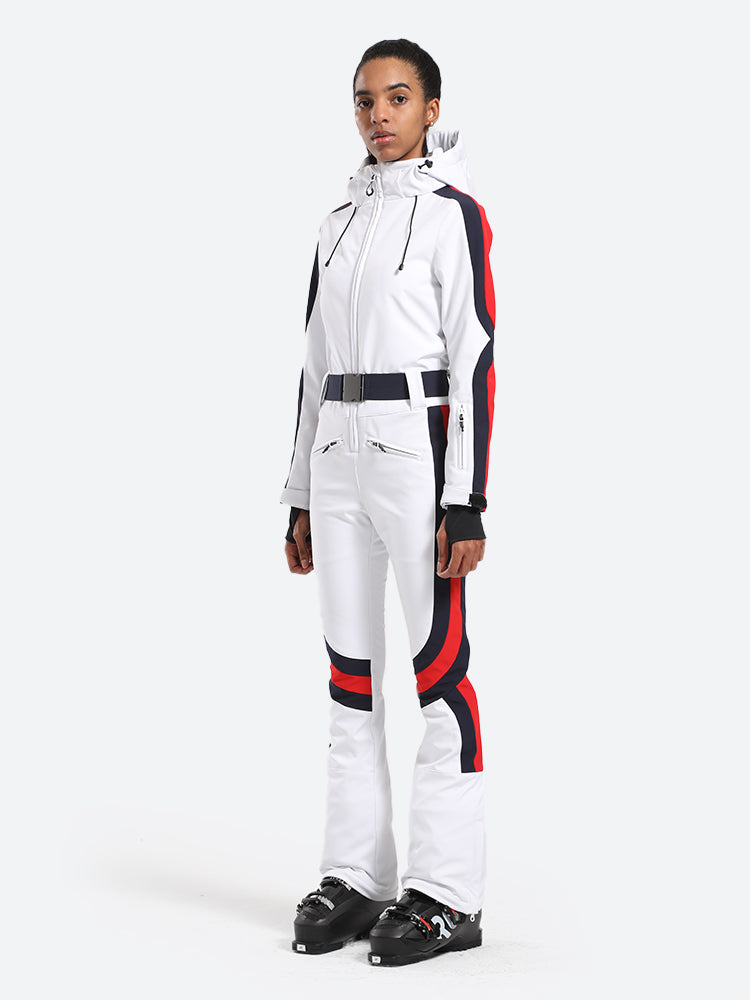 Women's Black Performance Athletic One-Piece Ski Suit Snowboard Suit