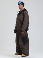 Men's  Cargo Snowboard Jacket All-Mountain Baggy Snow Jacket