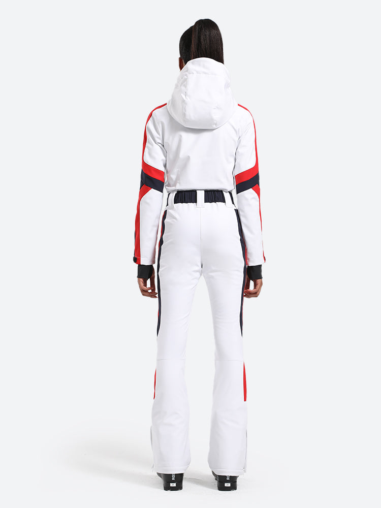 Women's Black Performance Athletic One-Piece Ski Suit Snowboard Suit
