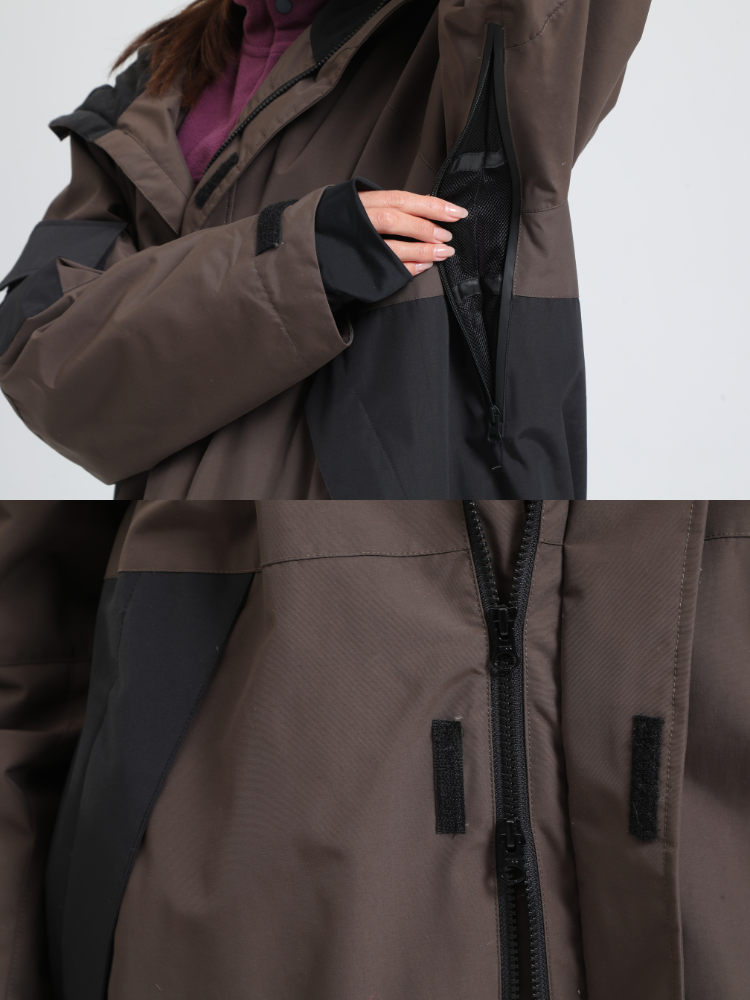 Men's  Cargo Snowboard Jacket All-Mountain Baggy Snow Jacket