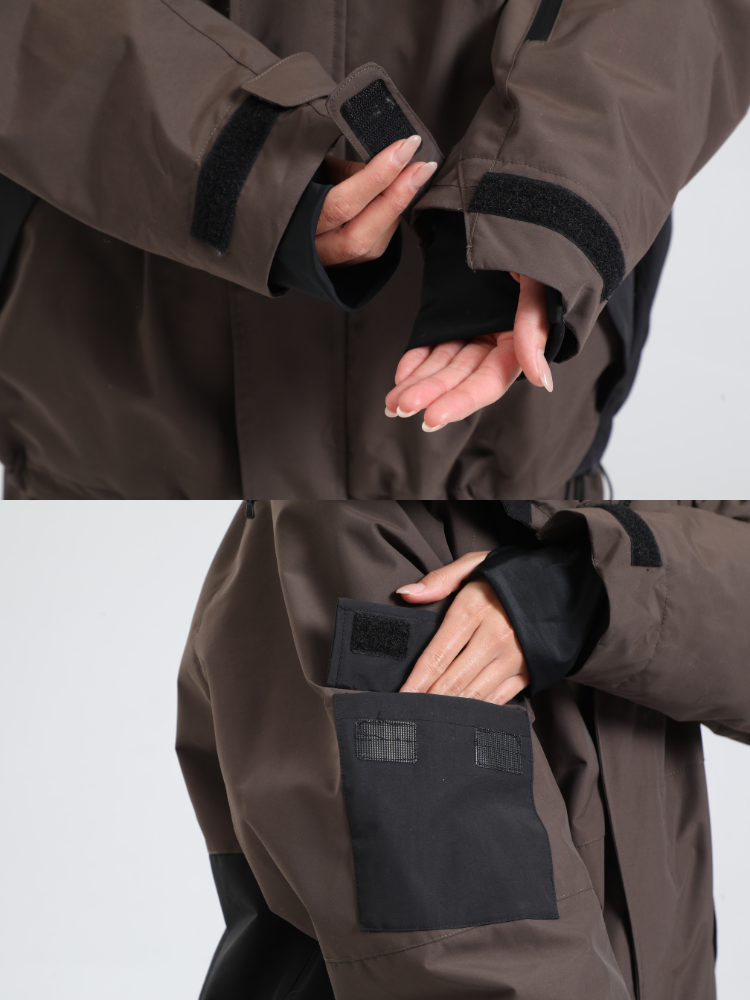 Men's  Cargo Snowboard Jacket All-Mountain Baggy Snow Jacket