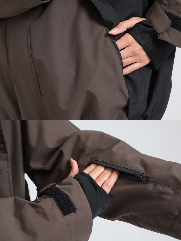 Men's  Cargo Snowboard Jacket All-Mountain Baggy Snow Jacket