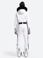 Women's Faux-Fur Slim Ski Jumpsuit One Piece Ski Suit