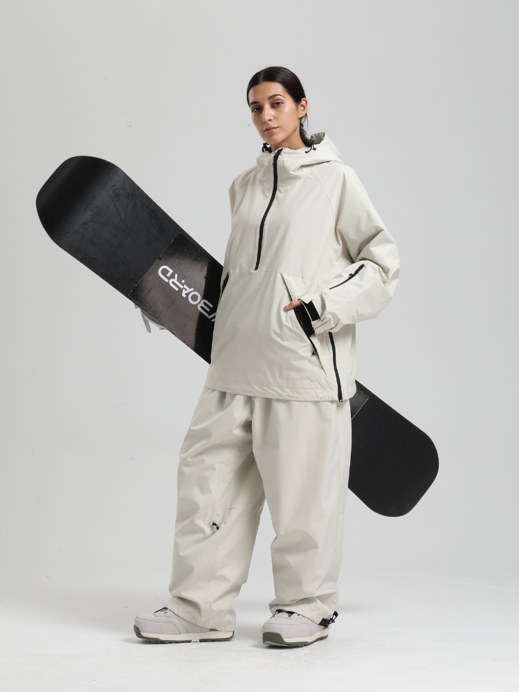 Women's Baggy Snowboard Jacket Minimalist Insulated Snow Anorak