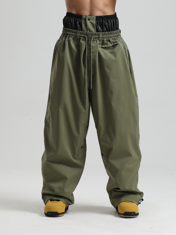 Men's Snowboard Pants Sleek Baggy Snow Pants