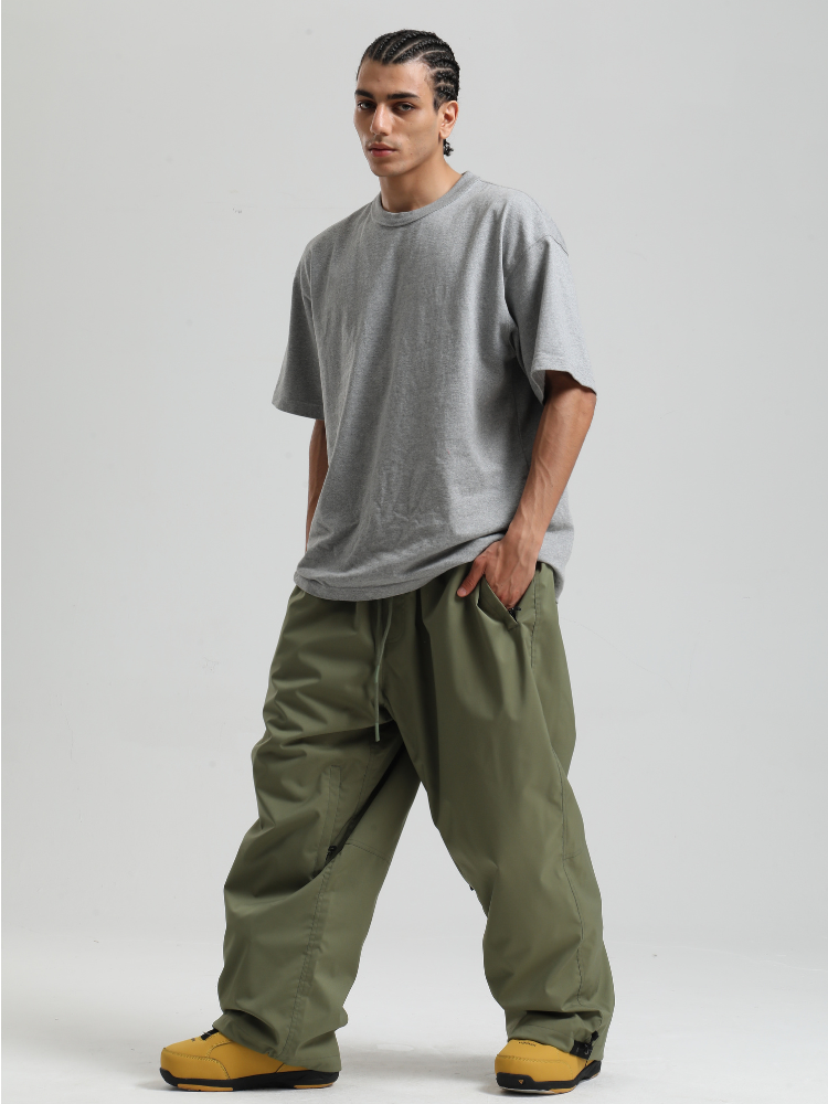 Men's Snowboard Pants Sleek Baggy Snow Pants